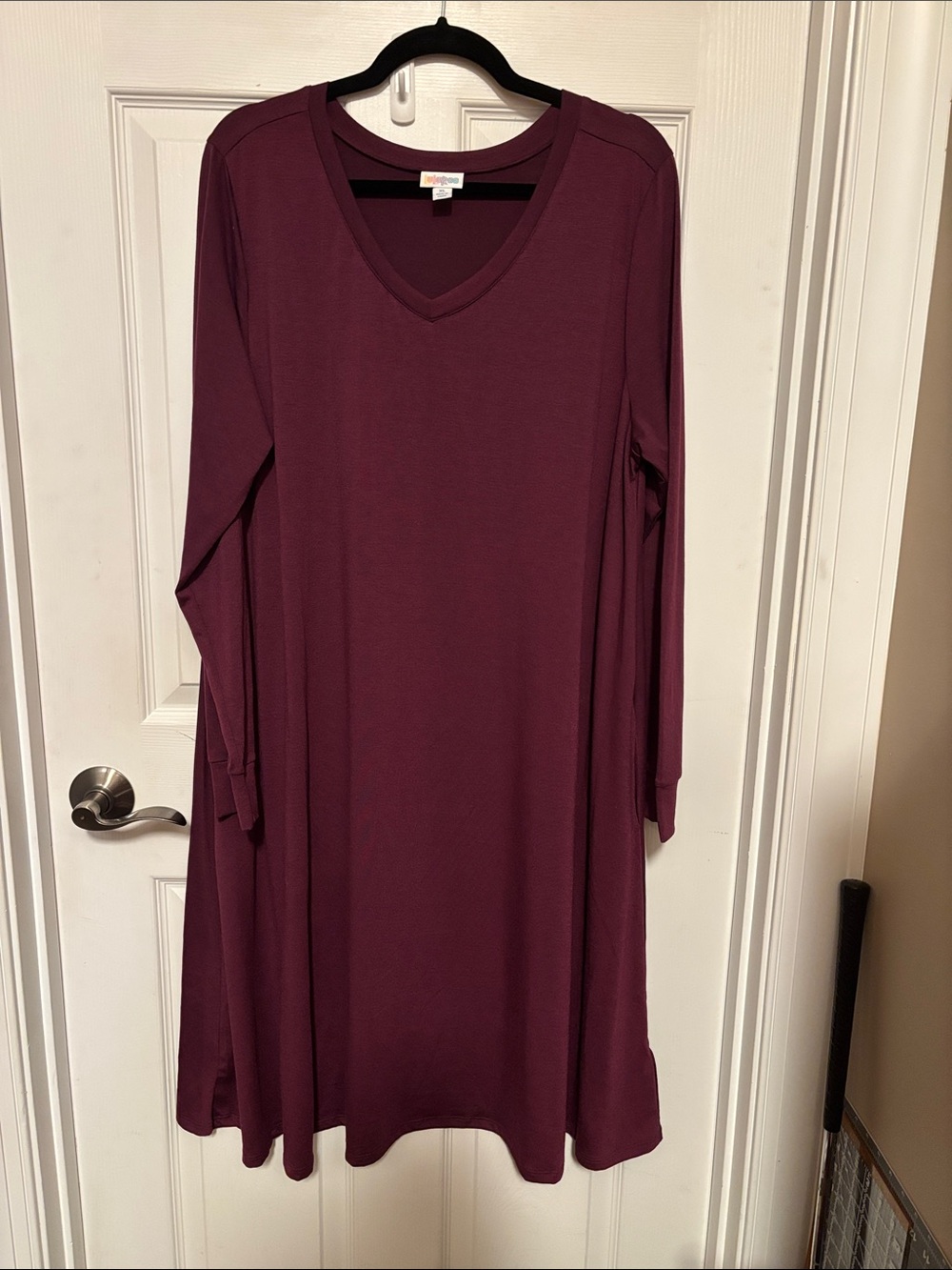 Lularoe NWOT Emily Dress Purple Knit Size XL